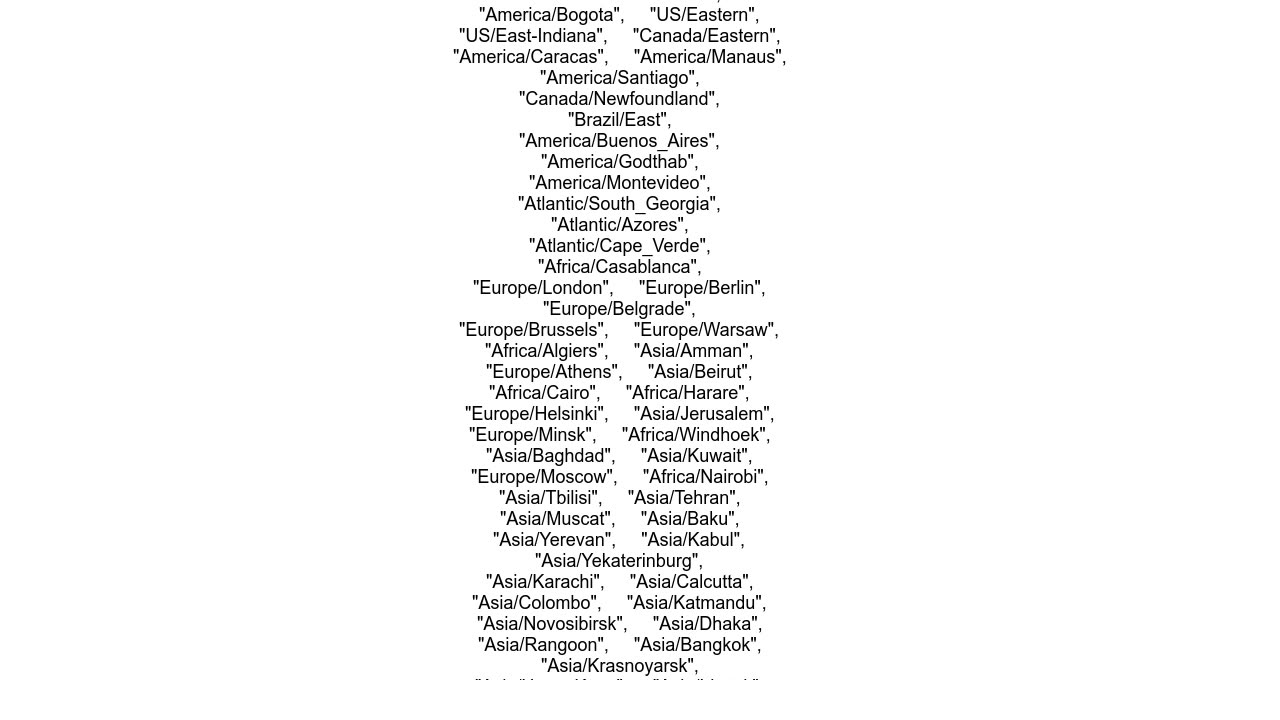 How to list Java TimeZones relevant to end-user