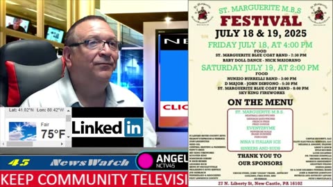 NCTV45 NEWSWATCH MORNING MON JULY 14 2025 WITH ANGELO PERROTTA