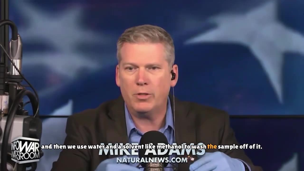 Mike Adams Displays Organic And Inorganic Material Found In Chemtrails