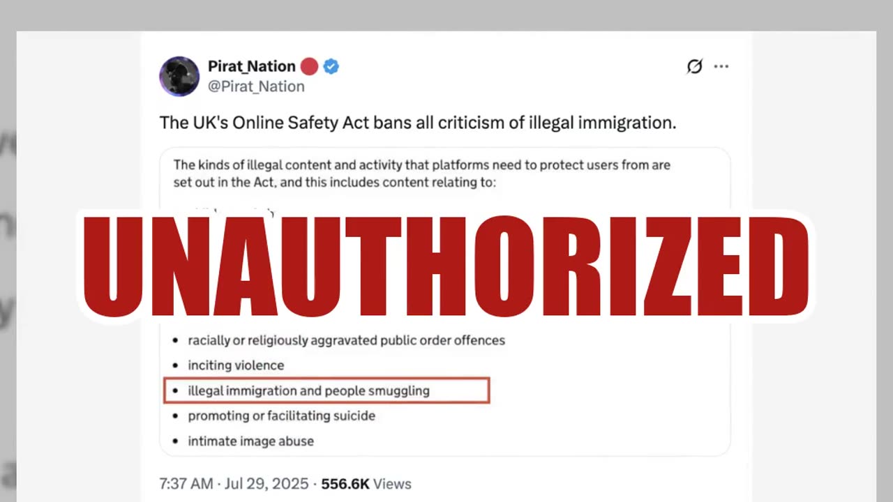 Fact Check: UK's Online Safety Act Did NOT Ban 'Criticism Of Illegal Immigration' On Social Media