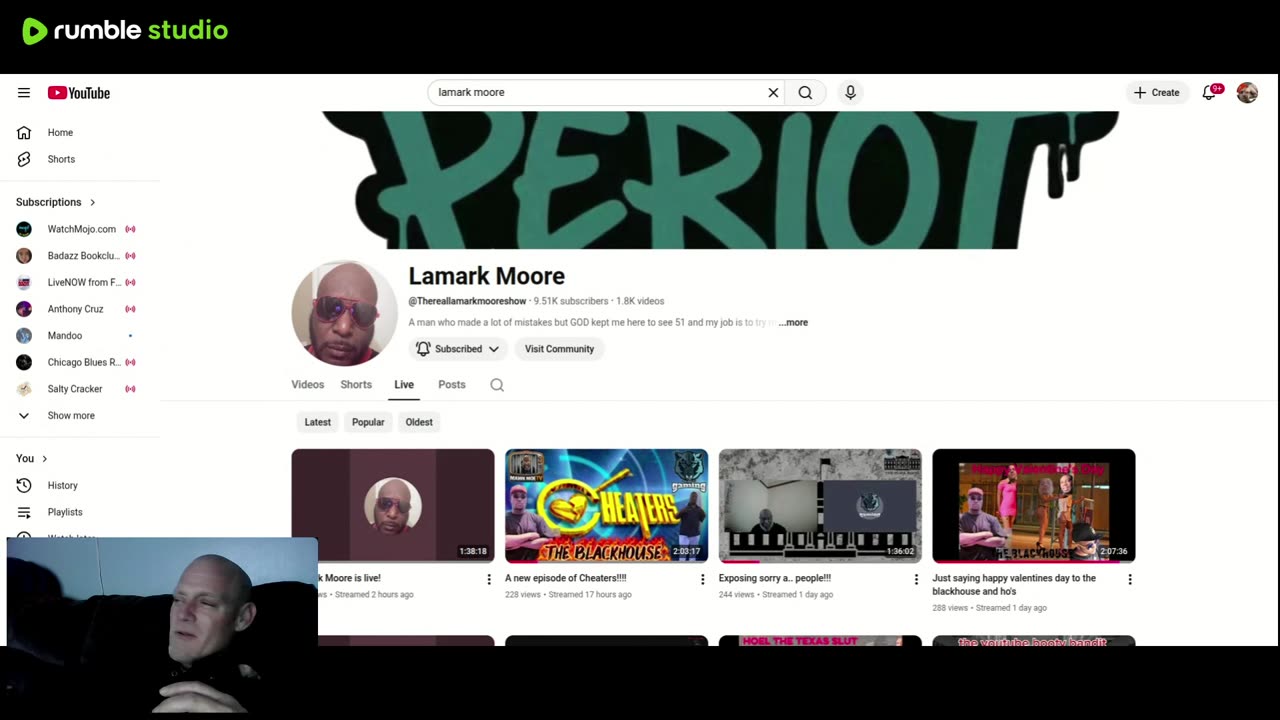 Struck from YouTube fo that 4th time