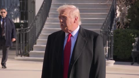 President Trump Gaggles with Press Before Departing the White House,