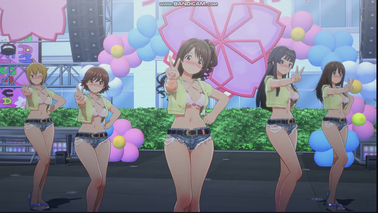 A group of idols dressed in sexy idol costume are dancing in living，song called Darling！