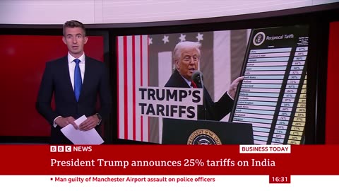 Donald Trump to hit India with 25% tariffs | BBC News