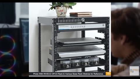 RIVECO 2 PCS 10” Rack Shelves for 19 inches Network Rack & Cabinets, 1U Rack Mou