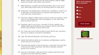 Colossians Chapter 4 KJV vs MSG