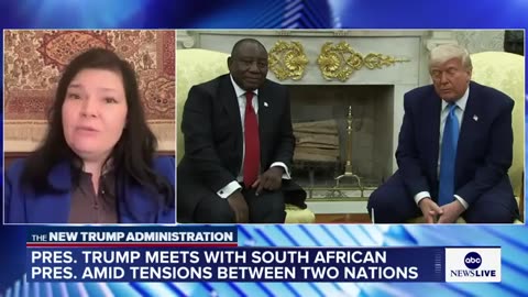 Trump confronts South Africa's president, shows purported evidence of white farmer genocide