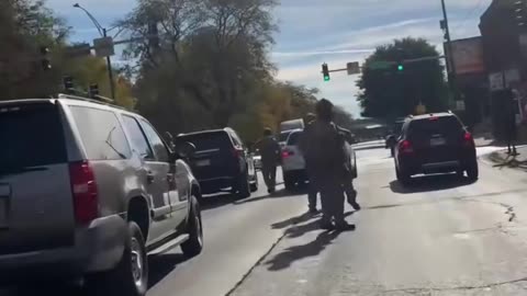 Crazy Carmelita punches it when a DHS agent tells her to "Wait! Don't you freaking hit us!".