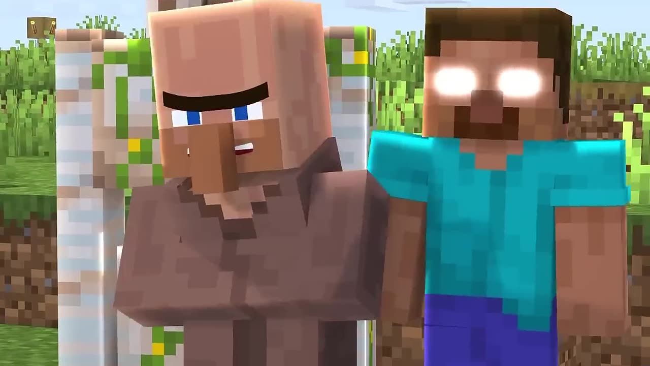 Villagers VS Pillagers😂|#minecraft #shorts