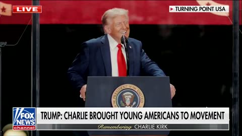 A funny moment from Trump at Charlie Kirk Memorial