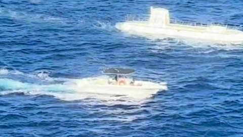 Tourist Submarine Heading Out Cozumel Mexico