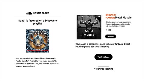 Song! Featured on the Soundcloud discovery playlist Metal Muscle in Brazil.