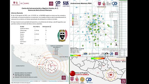SISMO Magnitud 5.9 TLACOLULA, OAX 02/08/25 11:58:46 #AlertaSísmica en #CHILPANCINGO #OAXACA #PUEBLA