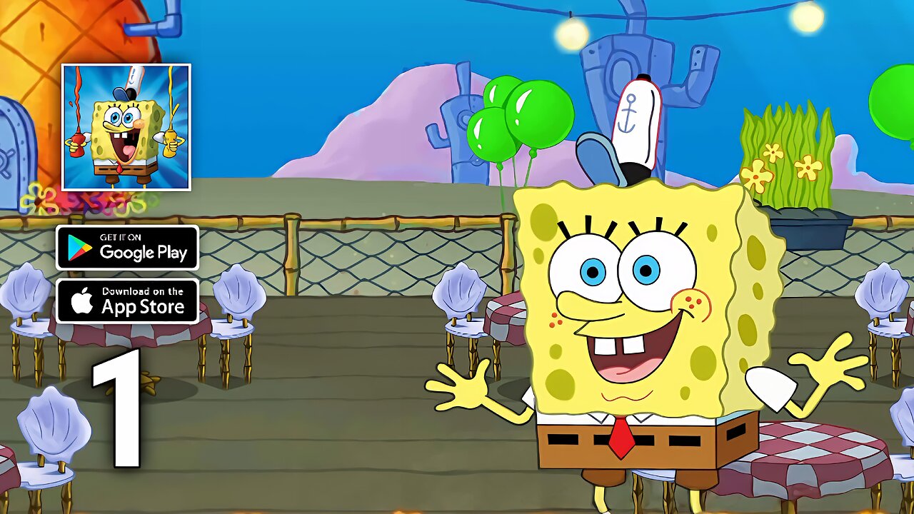 SpongeBob - Krusty Cook Off Gameplay Walkthrough Part 1 (iOS, Android) | SpongeBob