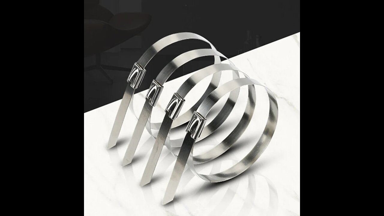 Multi-Purpose Stainless Steel Self-Locking Cable Ties， for Wrapping, Fence, Outdoor (100pcs)