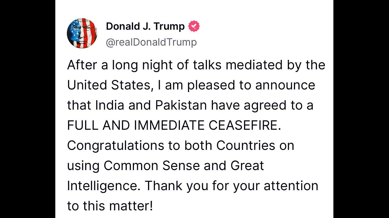 Pakistan and India have agreed to a ceasefire