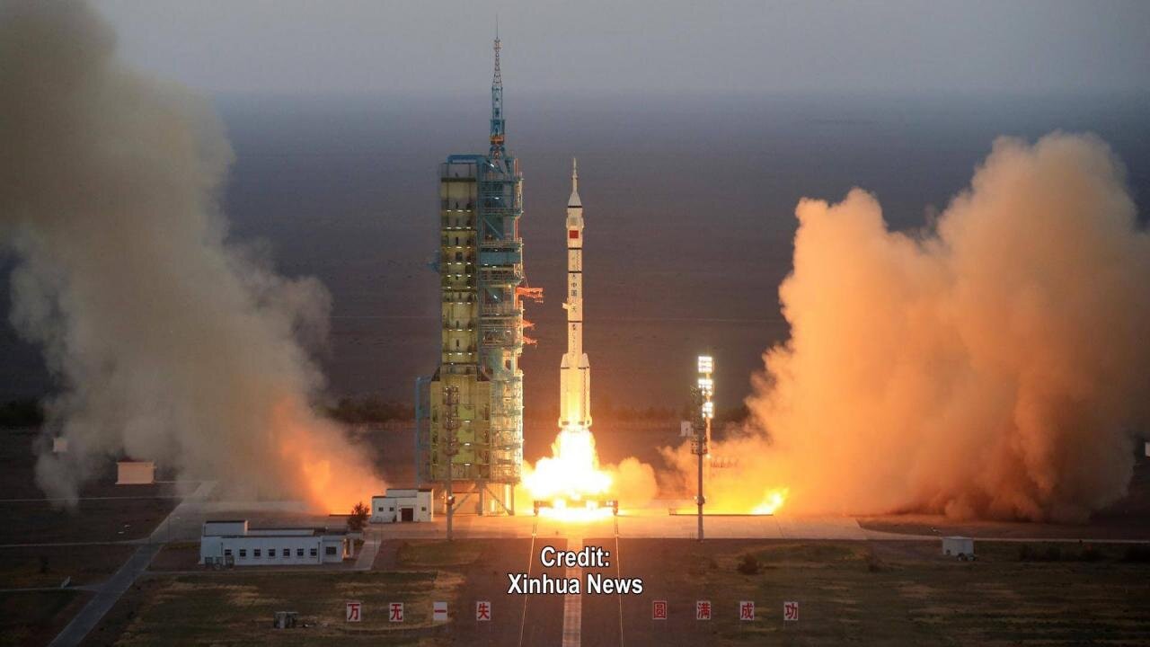 China Shenzhou 21 Long March 2F Rocket Launch