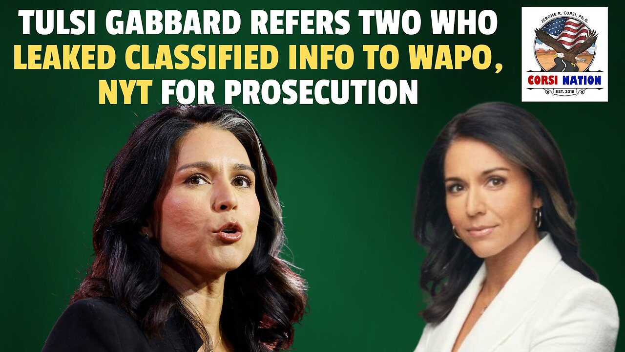 Tulsi Gabbard Refers Two Who Leaked Classified Info to WaPo, NYT for Prosecution