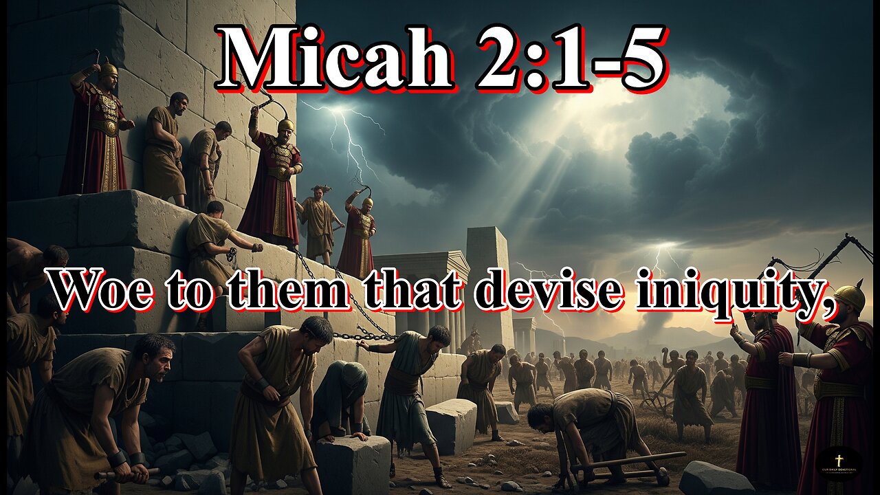 Micah 2:1-5, God declares that He "devise[s] an evil" against this family,