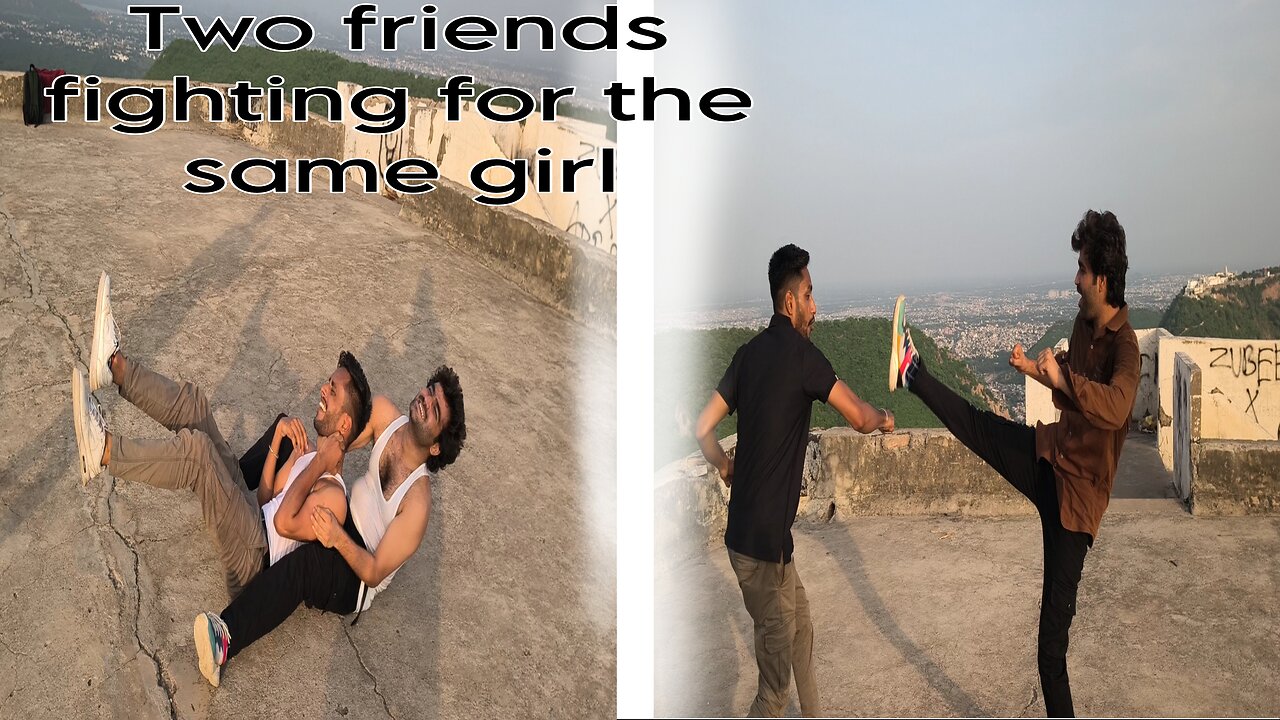 Two friends fought for the same girl