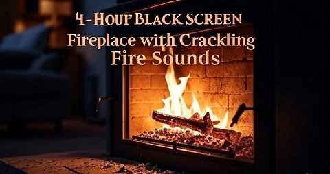 "4-Hour BLACK SCREEN Fireplace 🔥 Crackling Fire Sounds for Deep Sleep, Relaxation & Stress Relief