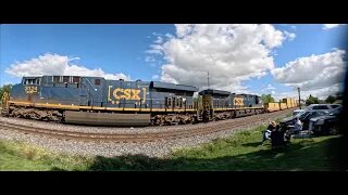 CSX I161 Intermodal Double-Stack Train from Berea, Ohio August 30, 2025 Anamorphic Lens on GoPro 13