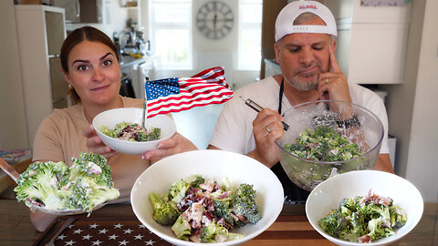 Brits Discover Broccoli Salad for the first time! (I'm Not Convinced)