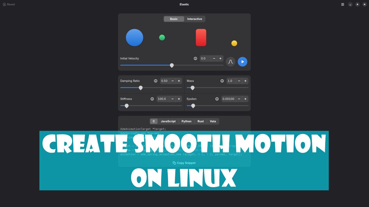 Create Real Spring Motion Animations on Linux with Elastic Blender and HTML5 Ready