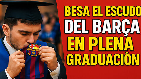 🎓 EL ESCUDO DEL BARÇA BRILLA EN UNA GRADUACIÓN: GESTO VIRAL DE UN ESTUDIANTE 🔵🔴