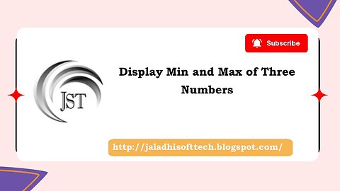 Display Maximum and Minimum Numbers in Java