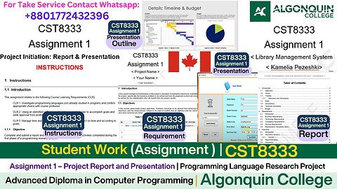 Client Work (Assignment) |CST8333 Assignment 1 Research on Programming Language|Algonquin college