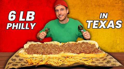 Battling This 6 LB Philly Cheesesteak Challenge in Texas