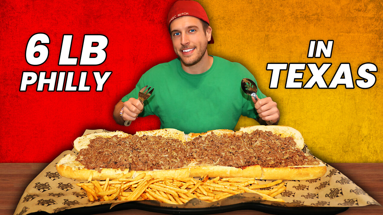 Battling This 6 LB Philly Cheesesteak Challenge in Texas