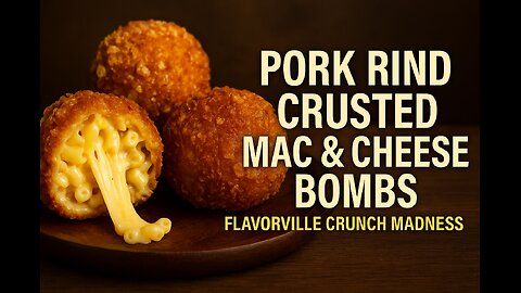 Pork Rind Crusted Mac & Cheese Bombs – FlavorVille Crunch Madness