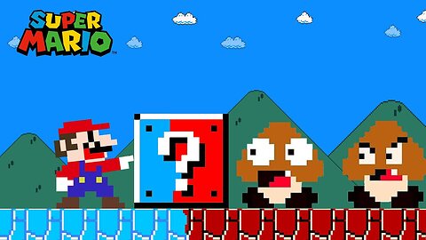 Super Mario Bros. but everything Mario touches turns to FROZEN and ICED - Game Animation