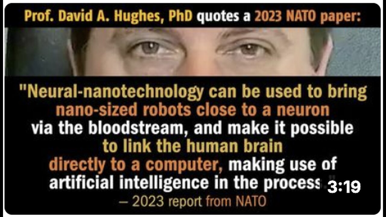 NATO paper says nanotechnology can be used to link human brain to a computer, David A. Hughes
