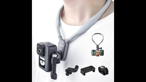 TELESIN Magnetic Neck Mount for Phones, Neck Cell Phone Holder POV/Vlog Selfie Mount Hand Free Phone