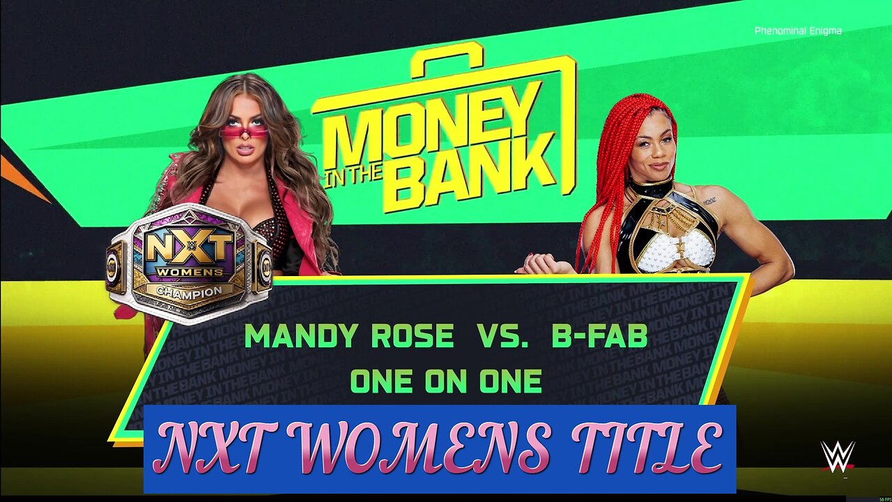 WWE 2k25 Mandy Rose(c) vs B Fab NXTWomensTitle