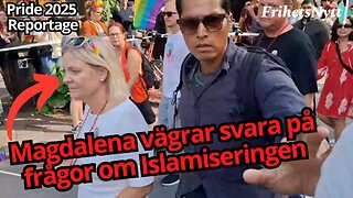 Reportage: Säpo skyddar Magdalena Andersson från kritiska frågor under Pride 2025