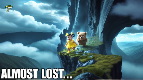 Curiosity Almost Cost Her Life – But a Bear Saved Her! #BabyBear #MountainRescue #EmotionalShorts