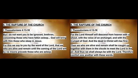 8. The Rapture Of The Church - Calvary Distinctives Overview - Calvary Chapel Fergus Falls
