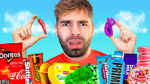 Eating Only ONE Color Food for 24 hours (Rainbow Food Challenge)