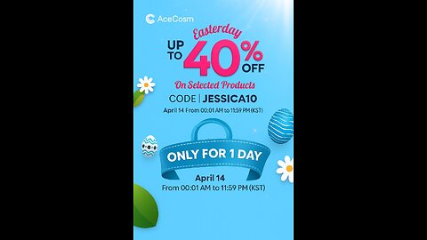 Acecosm 1 Day Easter sale on now! Code Jessica10 saves you 20-40% off