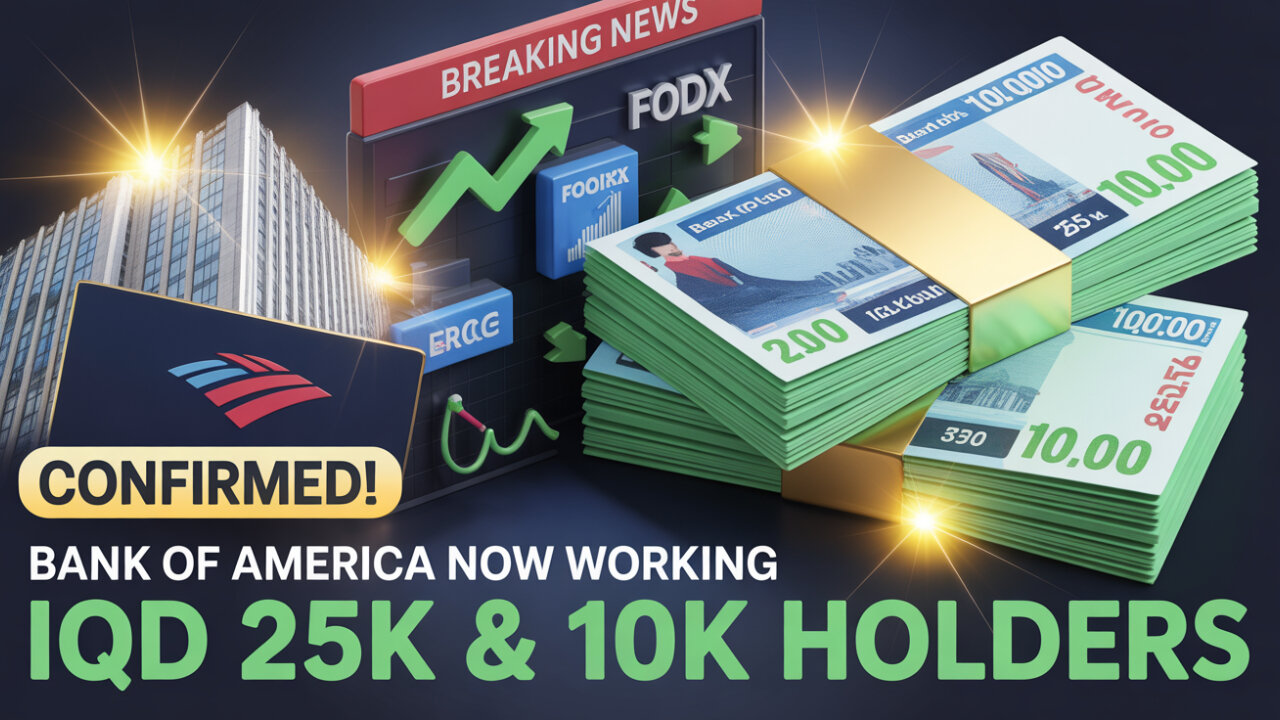 Confirmed! 💥 Bank of America Now Working With IQD 25K & 10K Holders