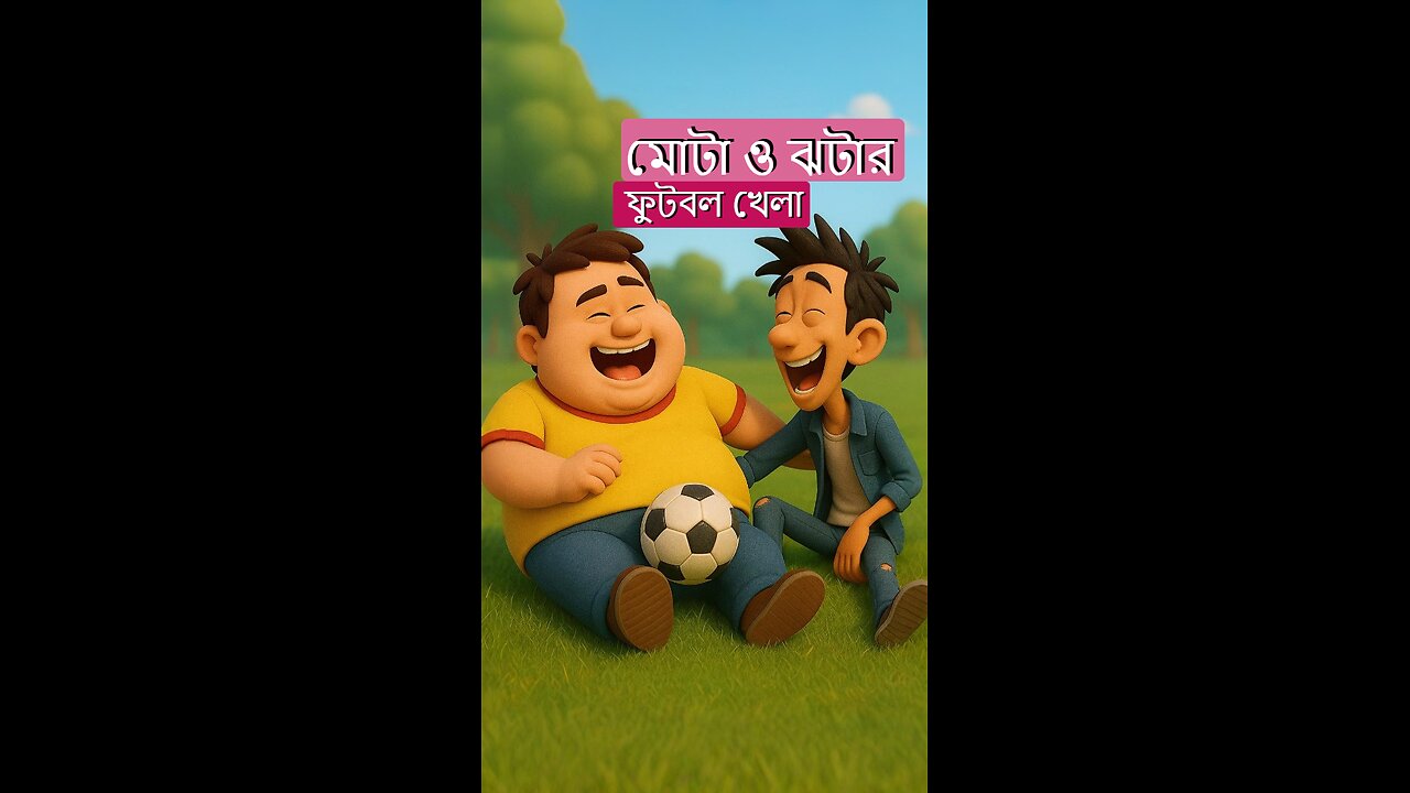 মোটা ও ঝটার ফুটবল খেলা Funny Bangla Cartoon Shorts