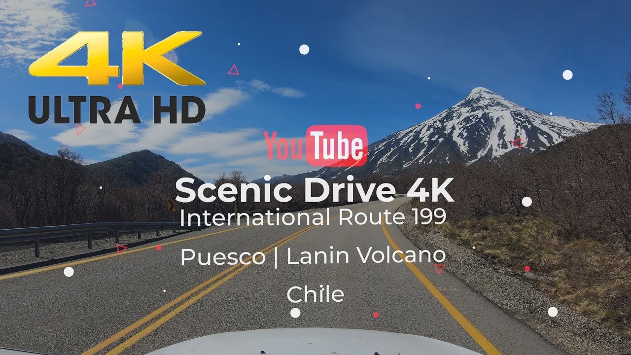 Trailer - Driving between mountains, volcanoes and lakes 4K - Puesco Lanin Mamuil Malal