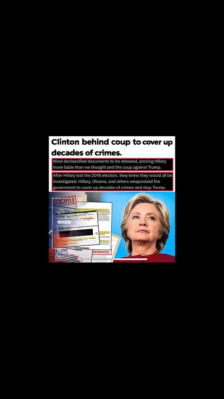 Hillary Clinton is alleged to have orchestrated the ENTIRE Russia Collusion Hoax