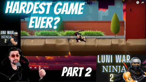 Part 2 MoonchinPlayz Plays LUNI WAR NINJA 2 REACTION + Me Playing The Game