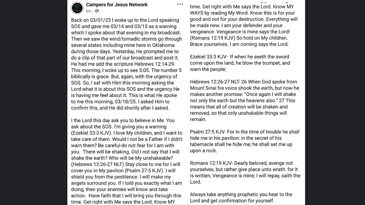 Storms-Prophetic SOS Word