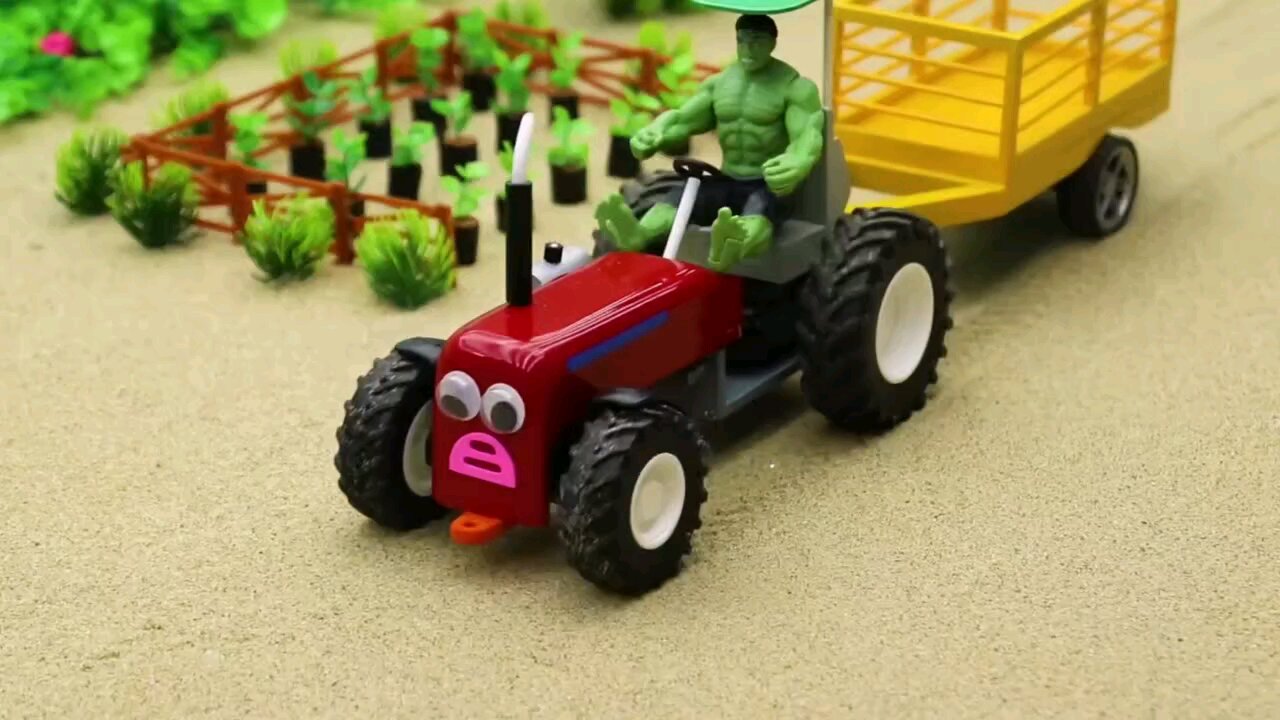 Strong wind ruined the food - Diy tractor making rice processing machine science project